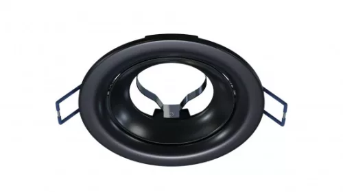 Ceiling lighting point fitting LUCA cast round adjustable matt black