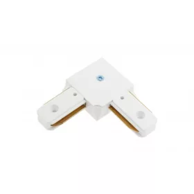 Connector for busbars 1f, angular, white