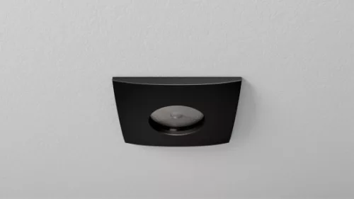 Ceiling lighting point fitting XANA cast square Fixted black, IP44