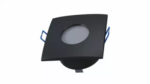 Ceiling lighting point fitting XANA cast square Fixted black, IP44