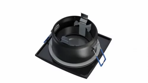 Ceiling lighting point fitting XANA cast square Fixted black, IP44