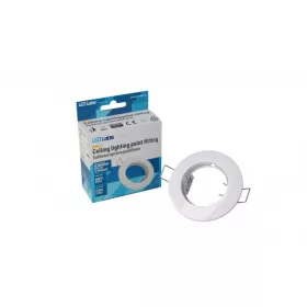 Ceiling lighting point fitting ROKA cast round Fixted white