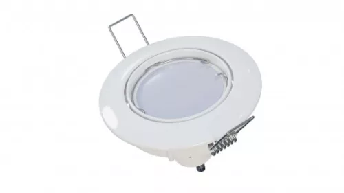 Ceiling lighting point fitting OPRA cast round adjustable white