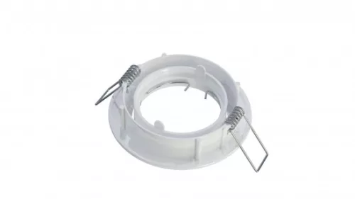 Ceiling lighting point fitting OPRA cast round adjustable white