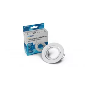 Ceiling lighting point fitting VEPA round adjustable white