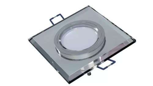 Ceiling lighting point fitting RIA glass square white - transparent