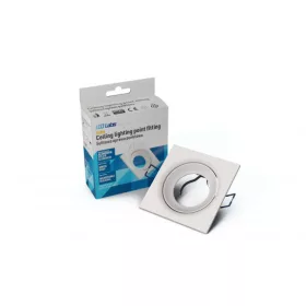   Ceiling lighting point fitting TORN cast square adjustable matt white