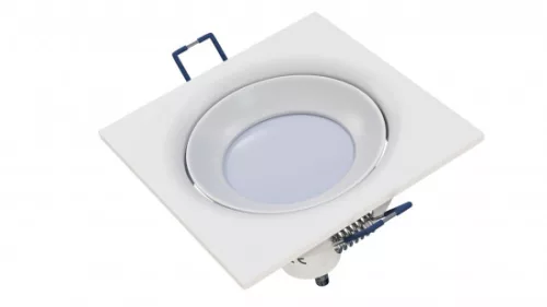 Ceiling lighting point fitting TORN cast square adjustable matt white
