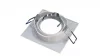 Ceiling lighting point fitting TORN cast square adjustable matt white