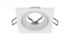 Ceiling lighting point fitting TORN cast square adjustable matt white