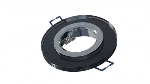 Ceiling lighting point fitting ROVO glass round black