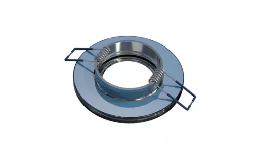 Ceiling lighting point fitting ROVO glass round black