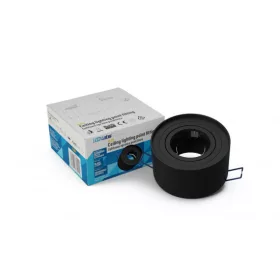Ceiling lighting point fitting CLEO round black