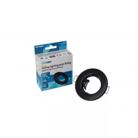 Ceiling lighting point fitting SARA round Fixted black