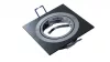 Ceiling lighting point fitting GABI square adjustable black brushed