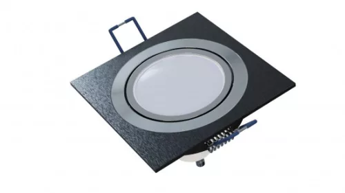 Ceiling lighting point fitting GABI square adjustable black brushed