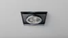 Ceiling lighting point fitting RIA glass square black