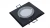Ceiling lighting point fitting RIA glass square black