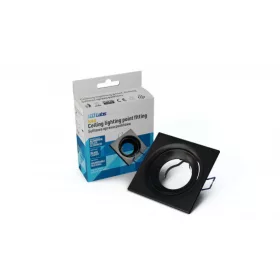   Ceiling lighting point fitting TORN cast square adjustable matt black