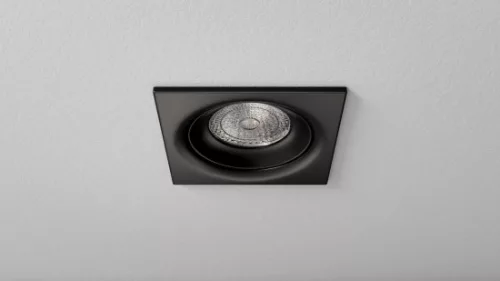Ceiling lighting point fitting TORN cast square adjustable matt black