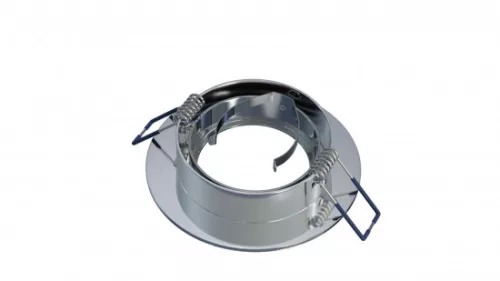 Ceiling lighting point fitting MULO round adjustable silver brushed
