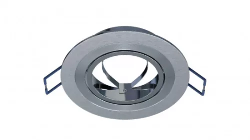 Ceiling lighting point fitting MULO round adjustable silver brushed