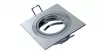 Ceiling lighting point fitting GABI square adjustable silver brushed