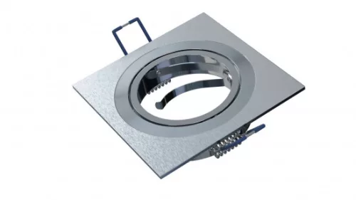 Ceiling lighting point fitting GABI square adjustable silver brushed