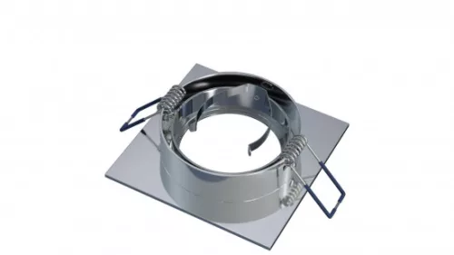 Ceiling lighting point fitting GABI square adjustable silver brushed