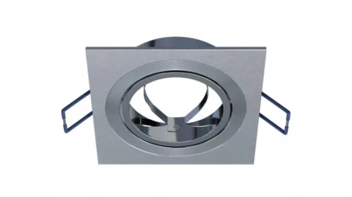 Ceiling lighting point fitting GABI square adjustable silver brushed