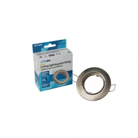   Ceiling lighting point fitting OPRA cast round adjustable satin