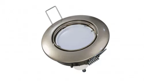 Ceiling lighting point fitting OPRA cast round adjustable satin