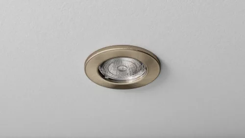 Ceiling lighting point fitting SARA round Fixted brass