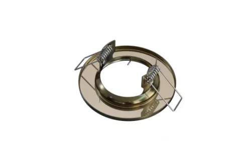 Ceiling lighting point fitting SARA round Fixted brass
