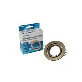 Ceiling lighting point fitting VEPA round adjustable brass