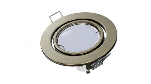 Ceiling lighting point fitting VEPA round adjustable brass