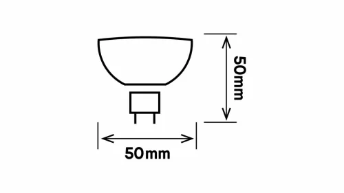 MR16 LED-fényforrás 12 V, 5 W, Meleg fehér
