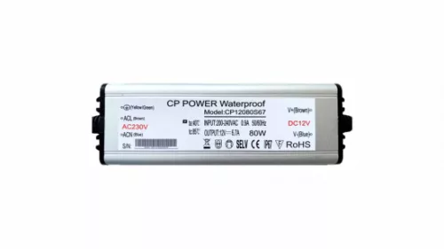 12V 80W IP67 V2 metal case power supply