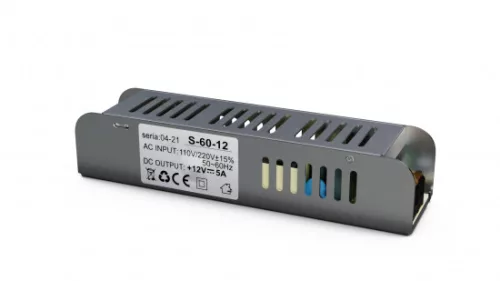 12V 60W IP20 enclosed power supply, SLIM