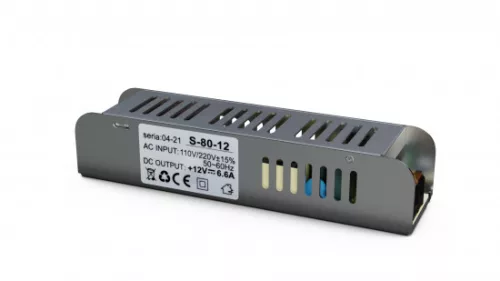 12V 80W IP20 enclosed power supply, SLIM