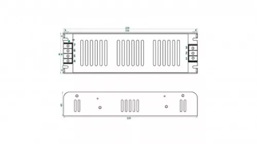 12V 200W IP20 enclosed power supply, SLIM