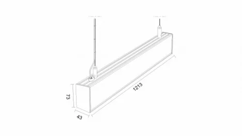 LUMINES CLARO Linear LED Luminaire - silver anodized - 4000K - 120cm