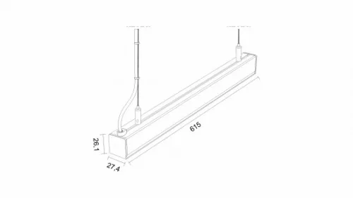 LUMINES DILEDA Linear LED Luminaire - white lacquered - 4000K - 60cm