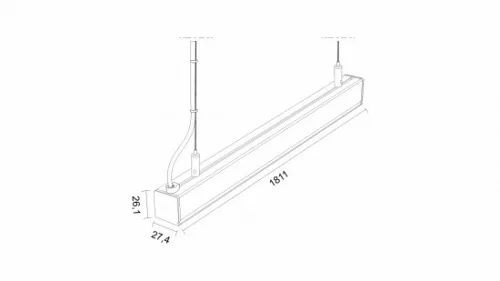 LUMINES DILEDA Linear LED Luminaire - silver anodized - 4000K - 180cm