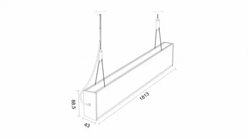 LUMINES DULIO Linear LED Luminaire - silver anodized - 4000K - 180cm