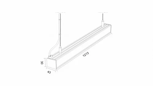 LUMINES ILEDO Linear LED Luminaire - white lacquered - 4000K - 120cm