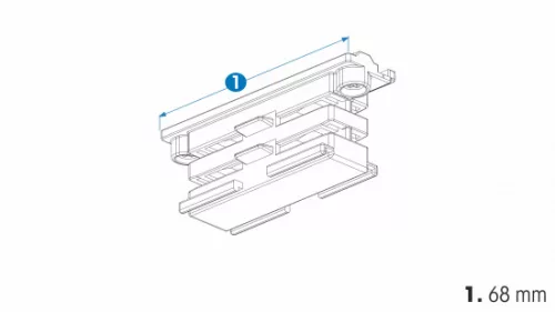 Linear connector of the 3-phase XTS21-3 track, white