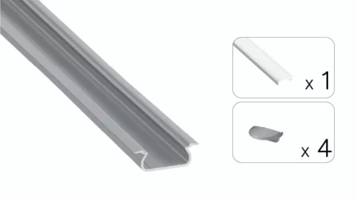 TEKKNI SELDE Set, silver, transparent cover, 3 m