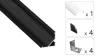 TEKKNI ARRE Set, black, frozen, 2.02 m