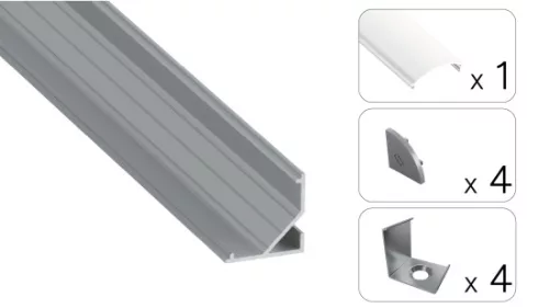 TEKKNI ARRE Set, silver, frozen cover, 2.02 m